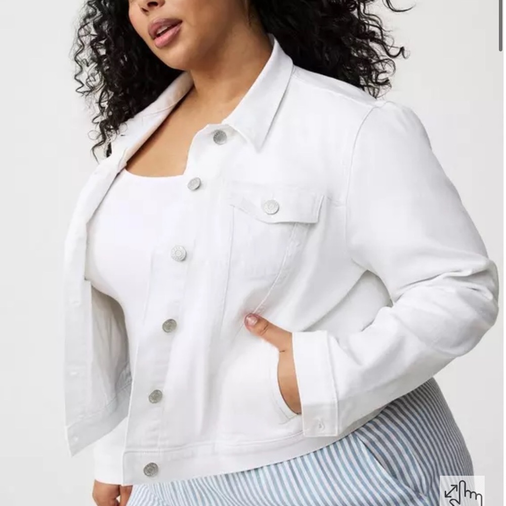 NEW TORRID/Size 2- stretch white denim vest